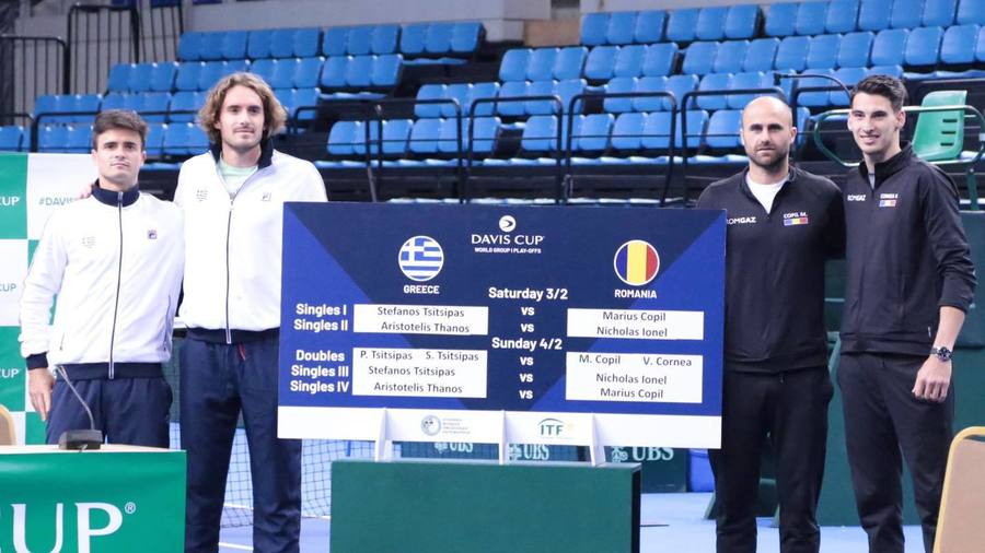 Cupa Davis: Grecia - România 1-0. Marius Copil a rezistat bine în faţa lui Stefanos Tsitsipas