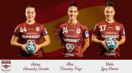 Triplă lovitură în Liga Naţională de Handbal! Alicia Fernandez, Ainhoa Hernandez şi Marta Lopez rămân la Rapid