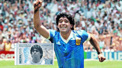 Argentinienii vor să-l pună pe Maradona pe bancnota de 10.000 de pesos! Modul în care El DIEZ şi-ar putea ajuta din nou ţara deşi a murit şi cum arată bancnota