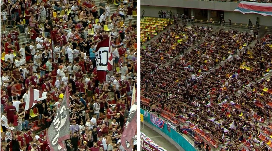 VIDEO | Atmosferă incredibilă pe Arena Naţională, înaintea meciului Rapid - FCSB. Sunt aşteptaţi 40.000 de suporteri