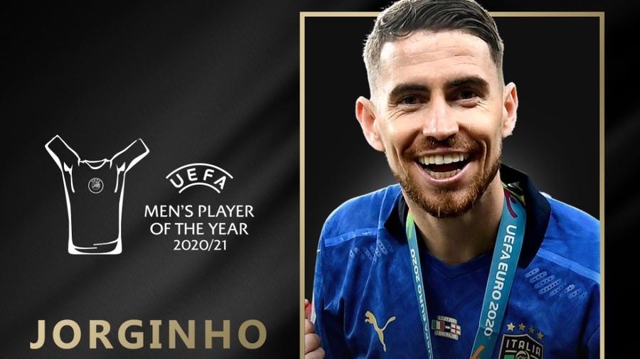 Jorginho a fost desemnat 'Fotbalistul anului' de către UEFA, după ce a câştigat Liga Campionilor şi EURO 2020