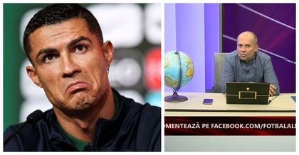 VIDEO EXCLUSIV | Radu Banciu râde de Cristiano Ronaldo după ce a văzut cu cine joacă Portugalia în martie: ”'Cocalardo' va bate toate recordurile posibile cu Liechtenstein şi Luxemburg. Îi vor oferi şi penalty-uri!”
