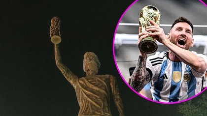În India, fanii au ridicat o statuie imensă în onoarea lui Lionel Messi