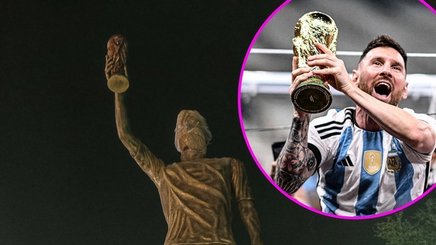 În India, fanii au ridicat o statuie imensă în onoarea lui Lionel Messi
