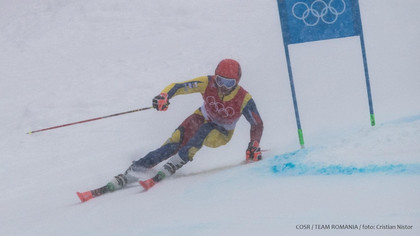 Alexandru Ştefănescu, locul 35 în proba de slalom de la JO de la Beijing