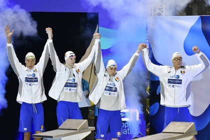 România a luat aurul la ştafetă masculin 4x100 m liber, în cadrul europenelor de nataţie pentru juniori de la Otopeni