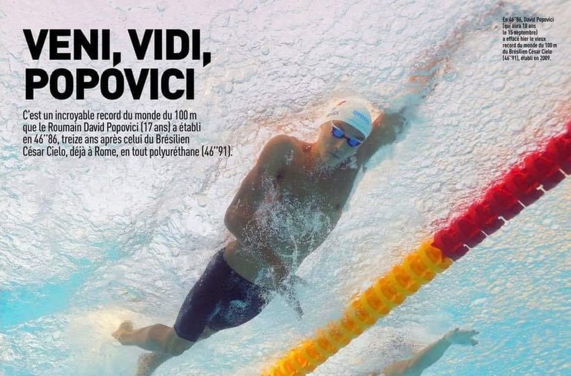 L'Equipe, după victoria şi recordul mondial al lui David Popovici. ”Veni, Vidi, Popovici”