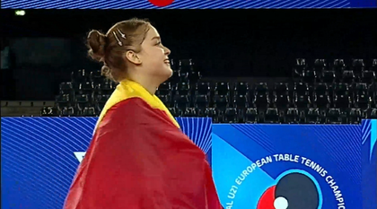 Elena Zaharia, campioană europeană under 21 la tenis de masă. “Pentru România”, a spus sportiva după câştigarea medaliei de aur