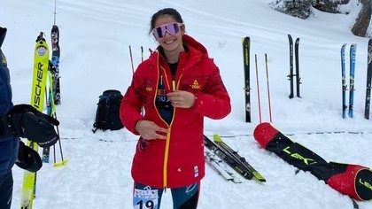 Lorena-Azota Bolîndu, locul 5 la schi alpinism, la FOTE Friuli Veneţia Giulia