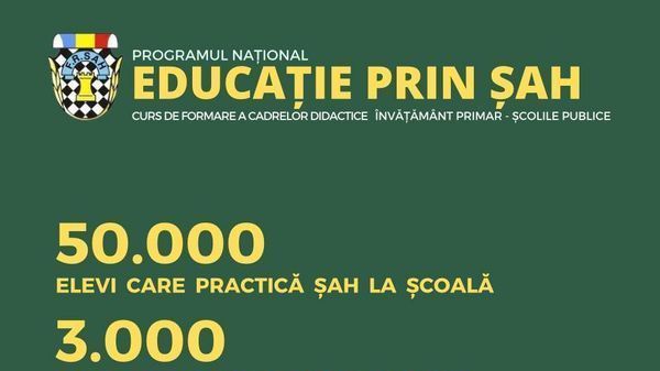 Educaţie prin şah: proiect naţional lansat de Federaţia Română de Şah. Câţi profesori s-au înscris, care este obiectivul