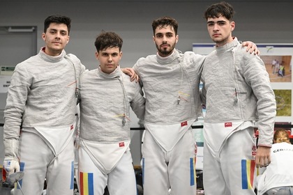 Echipa masculină U23 de sabie a României este vicecampioană continentală