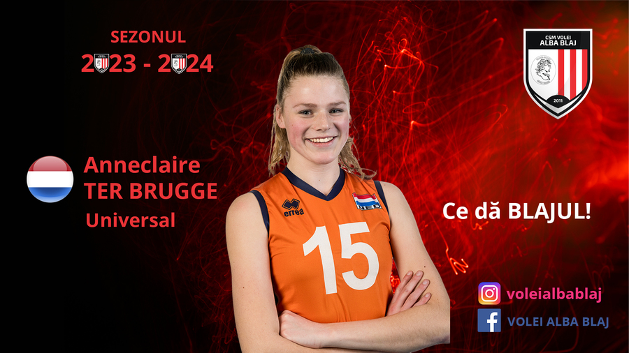 Olandeza Anneclaire Ter Brugge, la Volei Alba Blaj
