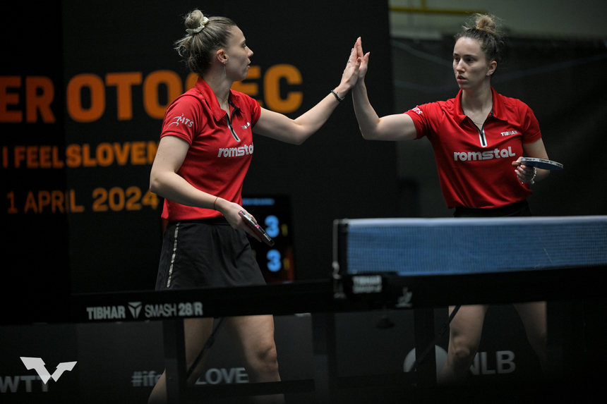 Tenis de masă: Adina Diaconu şi Andreea Dragoman, medaliate cu bronz la WTT Feeder Otocec