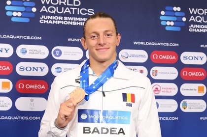 Înotătorul Robert Badea, medaliat cu bronz la Campionatul Mondial de juniori