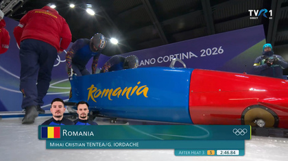 Rezultat extraordinar pentru România la JO de la Milano-Cortina: Mihai Tentea şi George Iordache, locul 5 la bob două persoane