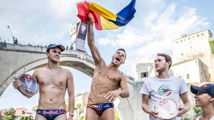 Constantin Popovici a câştigat etapa Red Bull Cliff Diving World Series de la Mostar