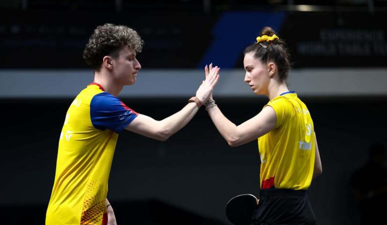 Jucătorii de tenis de masă Andreea Dragoman şi Darius Movileanu, pe tabloul principal la dublu mixt după o victorie spectaculoasă în ziua de debut a Campionatului European Individual