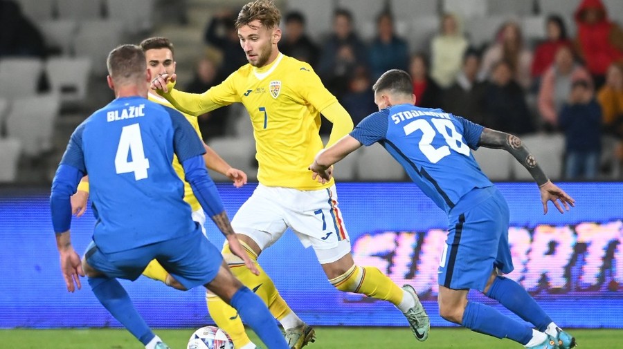 România face o repriză secundă foarte bună, dar pierde amicalul cu Slovenia de pe Cluj Arena, scor 1-2. Drăguş, golul partidei 