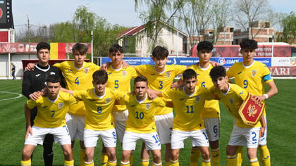 Naţionala Under 15 a remizat, scor 0-0, cu selecţionata Muntenegrului, într-un meci amical