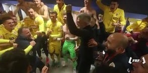 VIDEO | Aşa s-a trăit bucuria calificării! Edi Iordănescu a dat tonul în vestiar. "Hai să le arătăm cum se bucură"