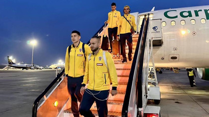 Echipa naţională a României a ajuns la Madrid, pentru amicalul cu selecţionata Columbiei
