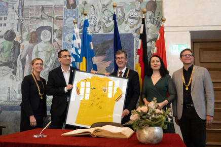 Delegaţia României a fost primită în recepţie la Primăria Wurzburg