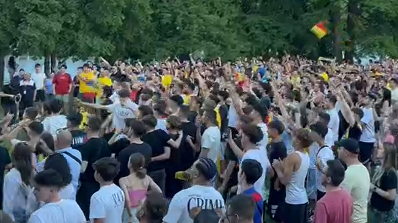 VIDEO | Calificarea în optimile EURO s-a trăit la cote înalte în Parcul Titan. Explozie de bucurie după fluierul final al meciului cu Slovacia