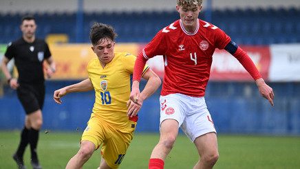 România U18 - Danemarca U18 2-2. Fernando Pellegrini a deschis scorul pentru tricolori, Roateş a scos un punct într-un final nebun de meci


