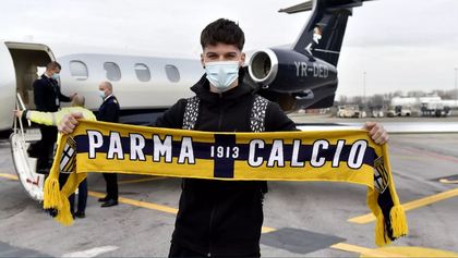 Dennis Man a ajuns la Parma, împreună cu Giovanni Becali şi cu tatăl său. GALERIE FOTO