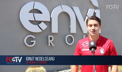 VIDEO | Ionuţ Nedelcearu, prezentat la Crotone. "Trebuie să ne îndeplinim obiectivul de a promova în Serie A"