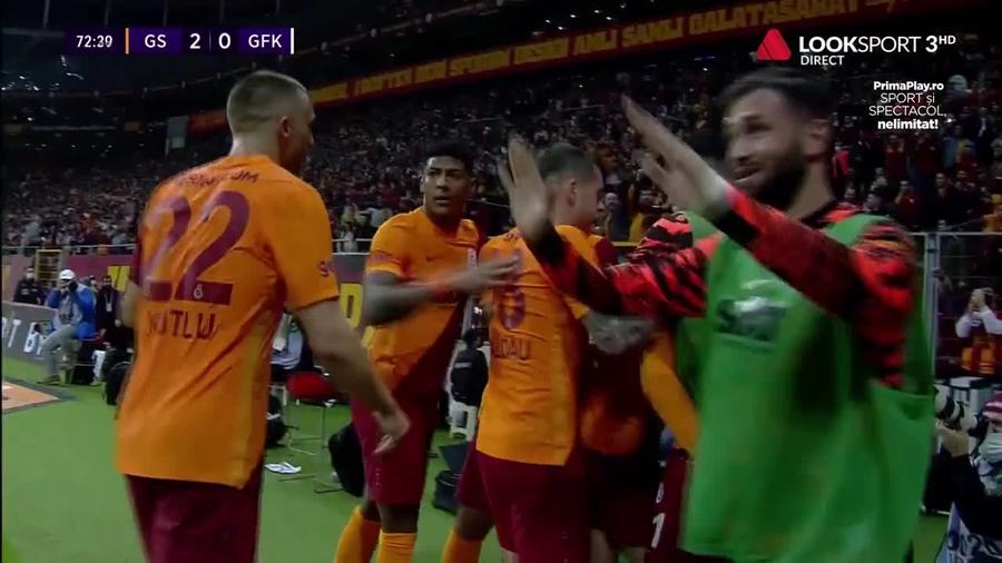 VIDEO | Galatasaray a obţinut trei puncte importante cu Gaziantep! Patru români au fost titulari. Moruţan a deschis scorul cu un şut superb