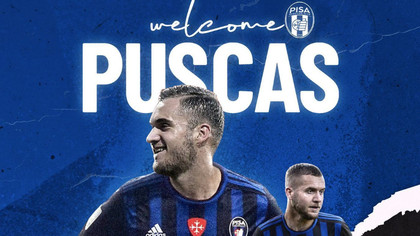 OFICIAL | Puşcaş, prezentat la Pisa. Atacantul se va lupta pentru promovarea în Serie A