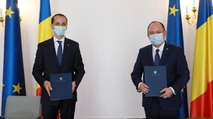 Aurescu şi Covaliu au semnat Protocolul de colaborare între MAE şi COSR privind participarea României la Jocurile Olimpice