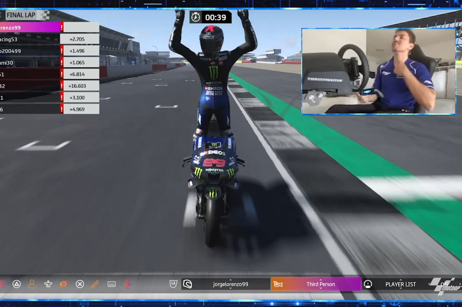 Jorge Lorenzo a câştigat MP virtual al Marii Britanii la MotoGP. Surprize pe celelalte trepte ale podiumului
