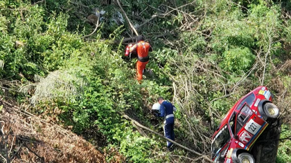 Una din cele mai frumoase maşini din CNR a suferit un accident serios la Raliul Maramureşului