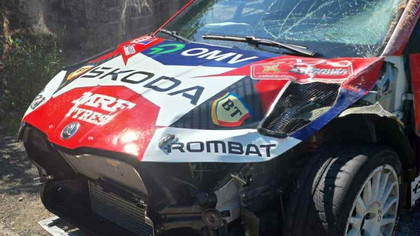 Simone Tempestini, ghinion incredibil la Rally di Roma Capitale: a lovit o vacă şi a abandonat