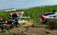 Două maşini de raliu au fost implicate într-un accident pe Autostrada A1. Pagubele sunt uriaşe