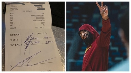 FOTO | Bacşişul uriaş lăsat de un star din NBA după o ieşire la restaurant. "Tremuram şi am plâns de fericire!"