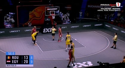 VIDEO | România - Egipt 14-21. Eşec contra ”faraonilor” la mondialul de baschet 3X3 de la Bucureşti