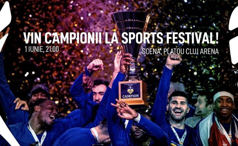 UBT Cluj îşi prezintă Cupa, Supercupa şi trofeul de campioană de Ziua Copilului, la Sports Festival