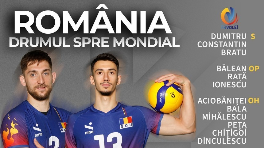 Volei masculin: Naţionala României se reuneşte pentru campaniile din Golden League şi Campionatul Mondial