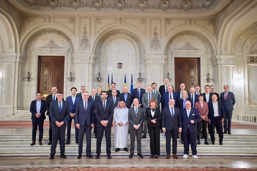 Personalităţi din baschetul european şi mondial, întâlnire cu COSR la Palatul Parlamentului, cu ocazia reunirii Boardului FIBA Europe