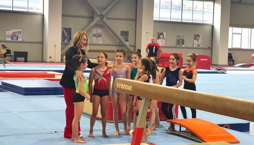 Nadia Comăneci la Bucureşti: Fosta gimnastă a vizitat Casa Olimpică şi sala CS Dinamo
