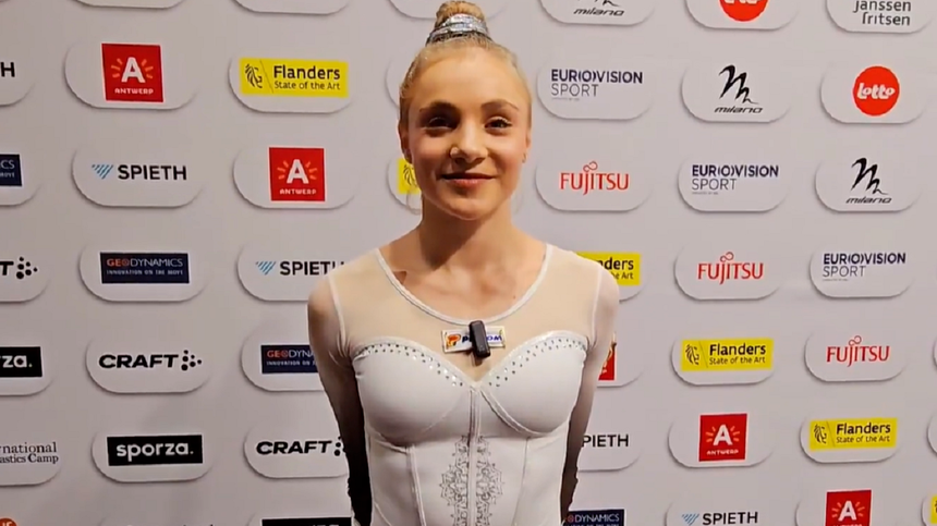 VIDEO ǀ Sabrina Voinea, la un pas de podium la Mondiale, la doar 16 ani: “A fost cel mai bun sol din viaţa mea”. Ce i-a spus Simone Biles