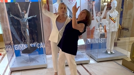 VIDEO | Nadia Comăneci a dansat charleston cu Teodora Ungureanu ca în urmă cu cinci decenii