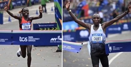 Kenyenii Evans Chebet şi Sharon Lokedi au câştigat maratonul de la New York