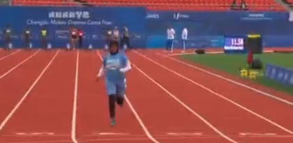 VIDEO ǀ Scenă ireală la Jocurile Mondiale Universitate. O sprinteră somaleză a terminat proba de 100 de metri în 21 de secunde