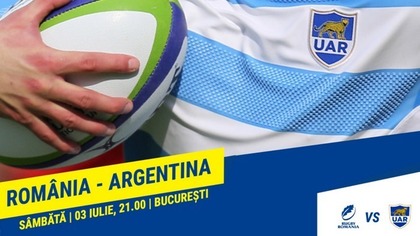 Naţionala de rugby a României va juca un meci test cu Argentina, la începutul lunii iulie