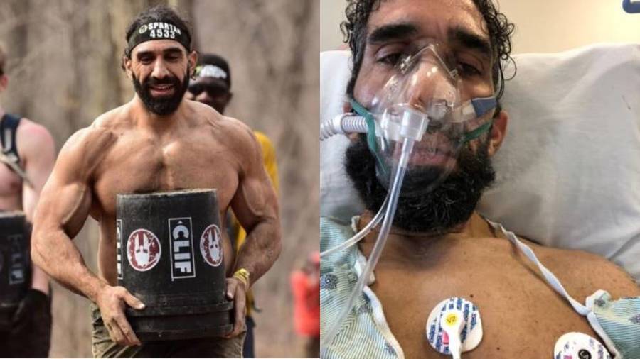 Imagini şocante cu Ahmad Ayyad, sportivul de 100 de kg îngenuncheat de COVID-19! Cum arată după ce a supravieţuit coronavirusului, cu 25 de zile petrecute în comă indusă