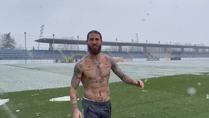 VIDEO | A venit zăpada la Madrid! Reacţia amuzantă a lui Sergio Ramos. “Iubesc vara”